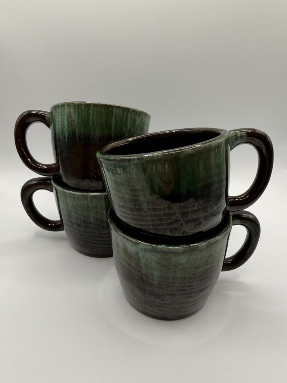 Vintage 1960's Blue Mountain Pottery Coffee Mugs Set